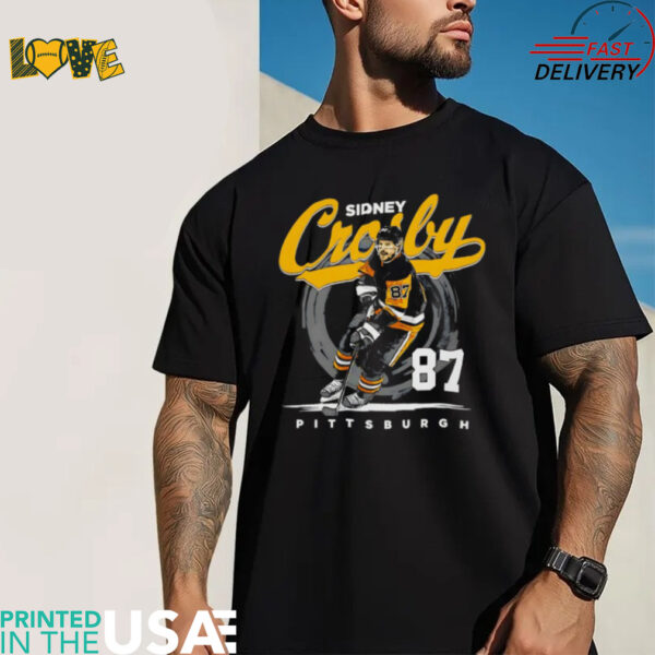 Sidney Crosby #87 Pittsburgh Penguins Hockey brush shirt