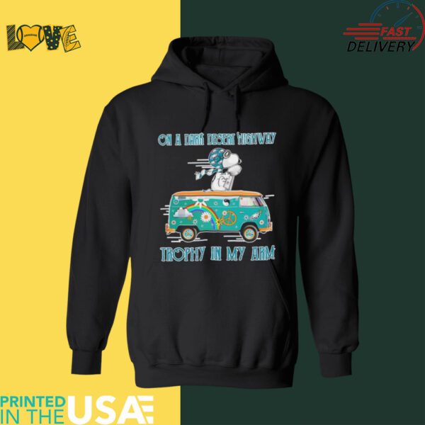 Snoopy Philadelphia Eagles on a dark desert highway trophy in my arm shirt