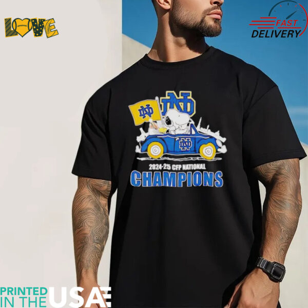 Snoopy and Woodstock Driving Car 2024 2025 CFP National Champions shirt