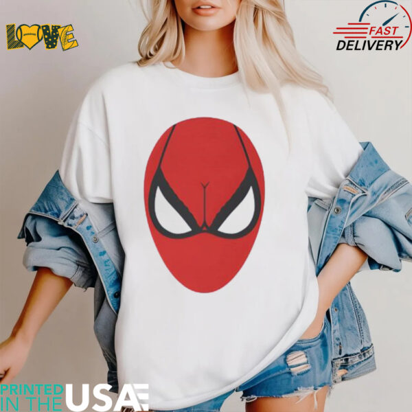 Spider Man Head Breast Parody shirt