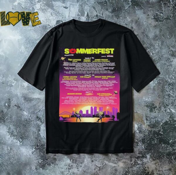 Summerfest Milwaukee 2025 Lineup At American Family Insurance Amphitheater On June 19 to July 5 T Shirts