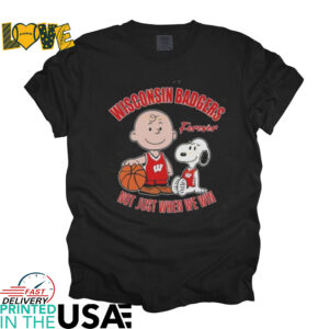 Washington Badgers x Peanuts Forever Not Just When We Win 2025 Shirt