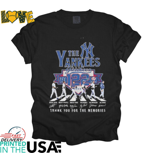 The New York Yankees 122 years signature thank you for the memories shirt