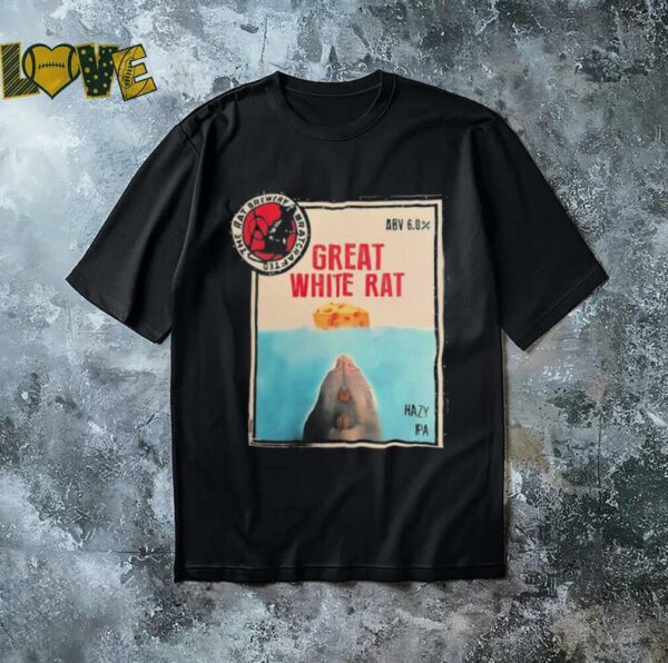 The rat brewery great white rat style Jaws shirt