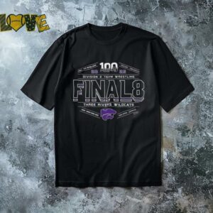 Three Rivers Wildcats 2025 MHSAA division 2 team wrestling final 8 shirt