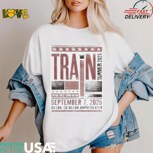 Train Summer Tour 2025 Edwin Mccain T shirts