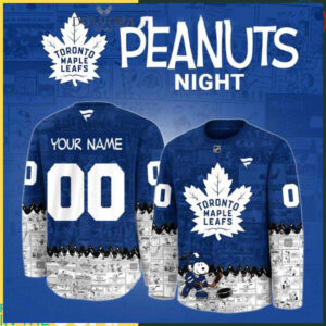 Toronto Maple Leafs 75th Anniversary Peanuts Night 2025 Personalized Hockey Jersey