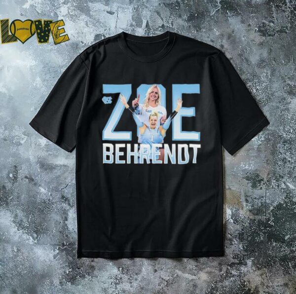 Zoe Behrendt celebration UNC women’s volleyball shirt