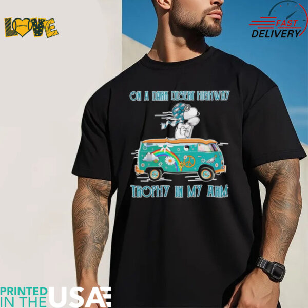 Snoopy Philadelphia Eagles on a dark desert highway trophy in my arm shirt