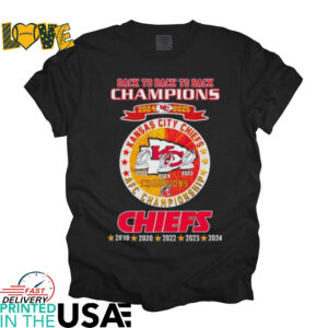 Back to back to back champion Kansas City Chiefs AFC Championship 2024 2025 shirt