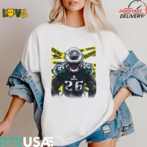 Warning Saquon Barkley Philadelphia Eagles football shirt