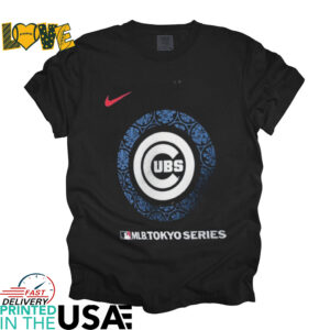 Official Chicago Cubs Nike 2025 MLB World Tour Tokyo Series Legend Logo T Shirt