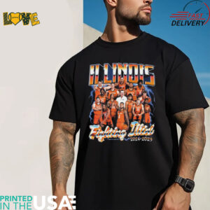 Illinois Basketball Team 2024 25 NIL T Shirt