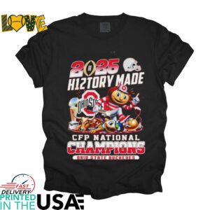 Ohio State Buckeyes 2025 history made CFP national champions shirt