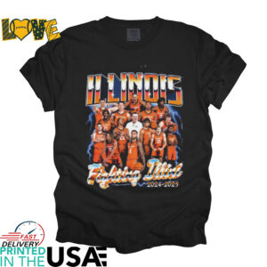 Illinois Basketball Team 2024 25 NIL T Shirt