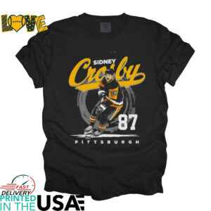 Sidney Crosby #87 Pittsburgh Penguins Hockey brush shirt