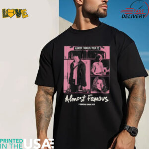 Almost Famous Pink Cast Photos Collage Movie shirt