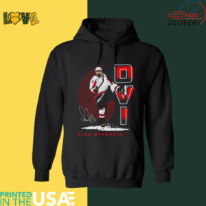 Alex Ovechkin Washington hockey OVI bold signature shirt