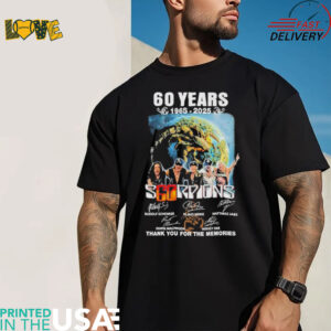 Official Scorpions 60th Anniversary 1965 2025 Thank You For The Memories Shirt