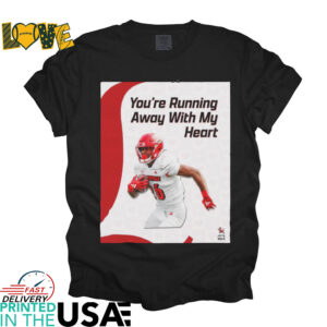 Official Louisville Football Duke Watson You’re Running Away With My Heart Happy Valentine’s Day Poster t shirt