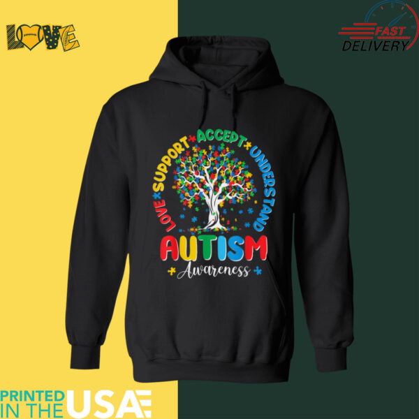 Autism Love Accept Support Autistic Autism Awareness T Shirt